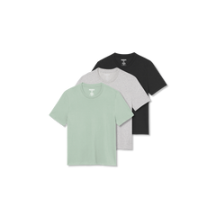 Women's Pima Cotton Crew Neck T-Shirt 3-Pack
