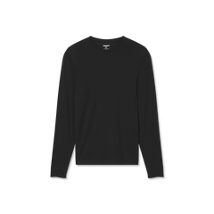 Men's Merino Wool Blend Crew Neck Long Sleeve T-Shirt