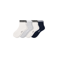 Women's Vintage Stripes Open Knit Quarter Sock 4-Pack