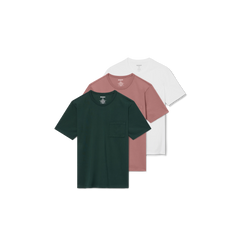 Men’s Premium Weight Pocket Crew Neck T-Shirt 3-Pack