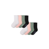 Junior Ruffle Rib Calf Sock 8-Pack