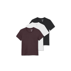 Women's Pima Cotton Slim Crew Neck T-Shirt 3-Pack