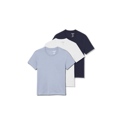 Women's Pima Cotton Slim Crew Neck T-Shirt 3-Pack