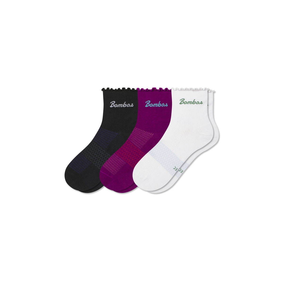 Women’s UltraLite Ruffle Sport Quarter Sock 3-Pack
