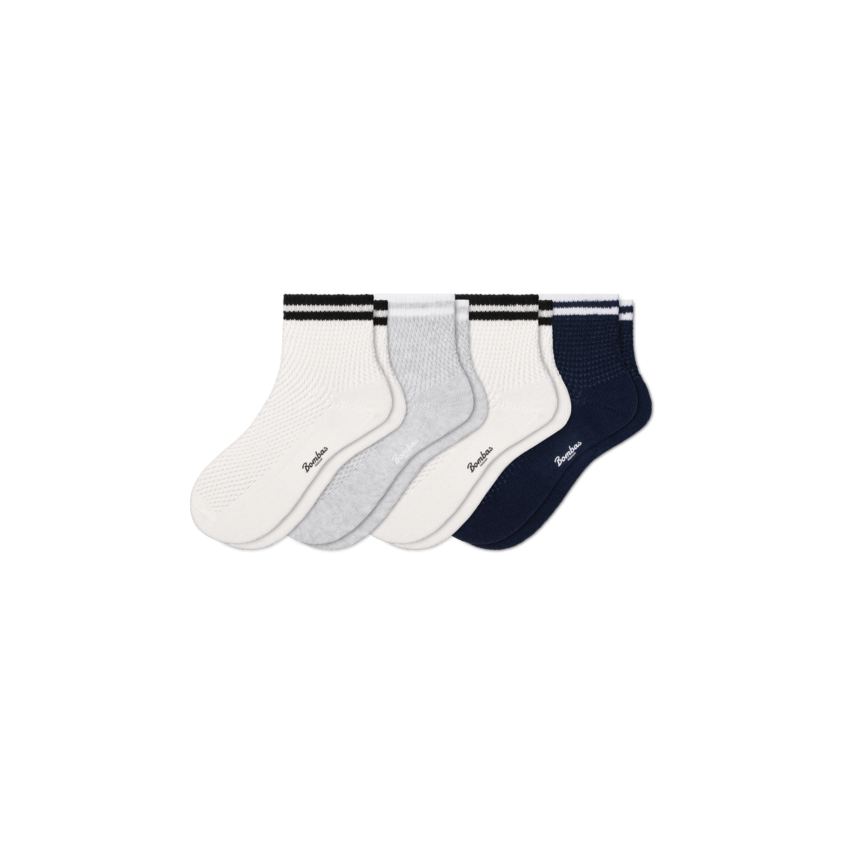 Women's Vintage Stripes Open Knit Quarter Sock 4-Pack