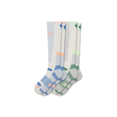 Men's Mid-Cushion Merino Wool Blend Ski & Snowboard Sock 2-Pack