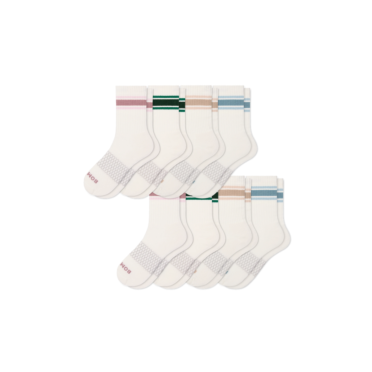 Women's Vintage Stripes Half Calf Sock 8-Pack